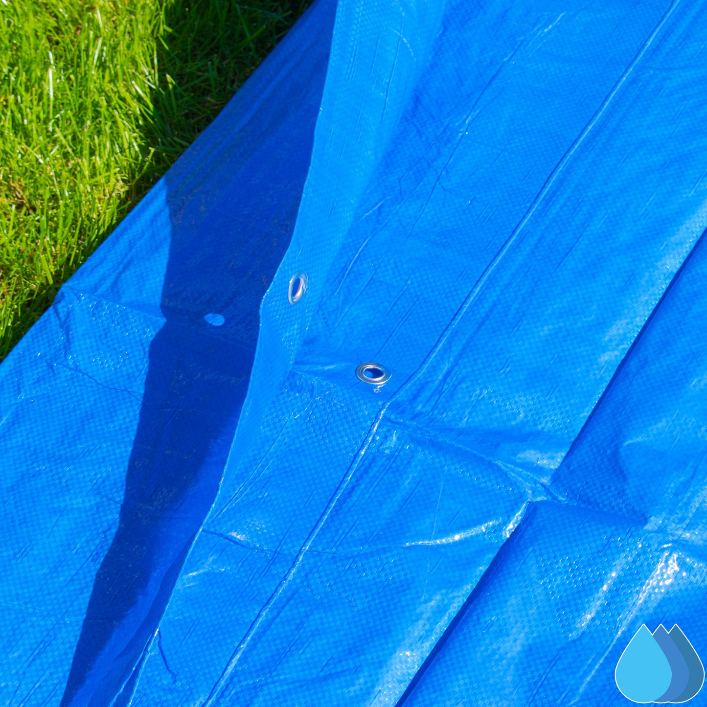 2m x 2m Blue Tarpaulins, S-Grade 50 GSM