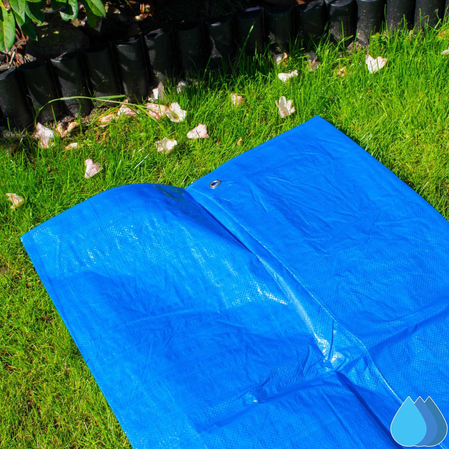 2m x 2m Blue Tarpaulins, S-Grade 50 GSM