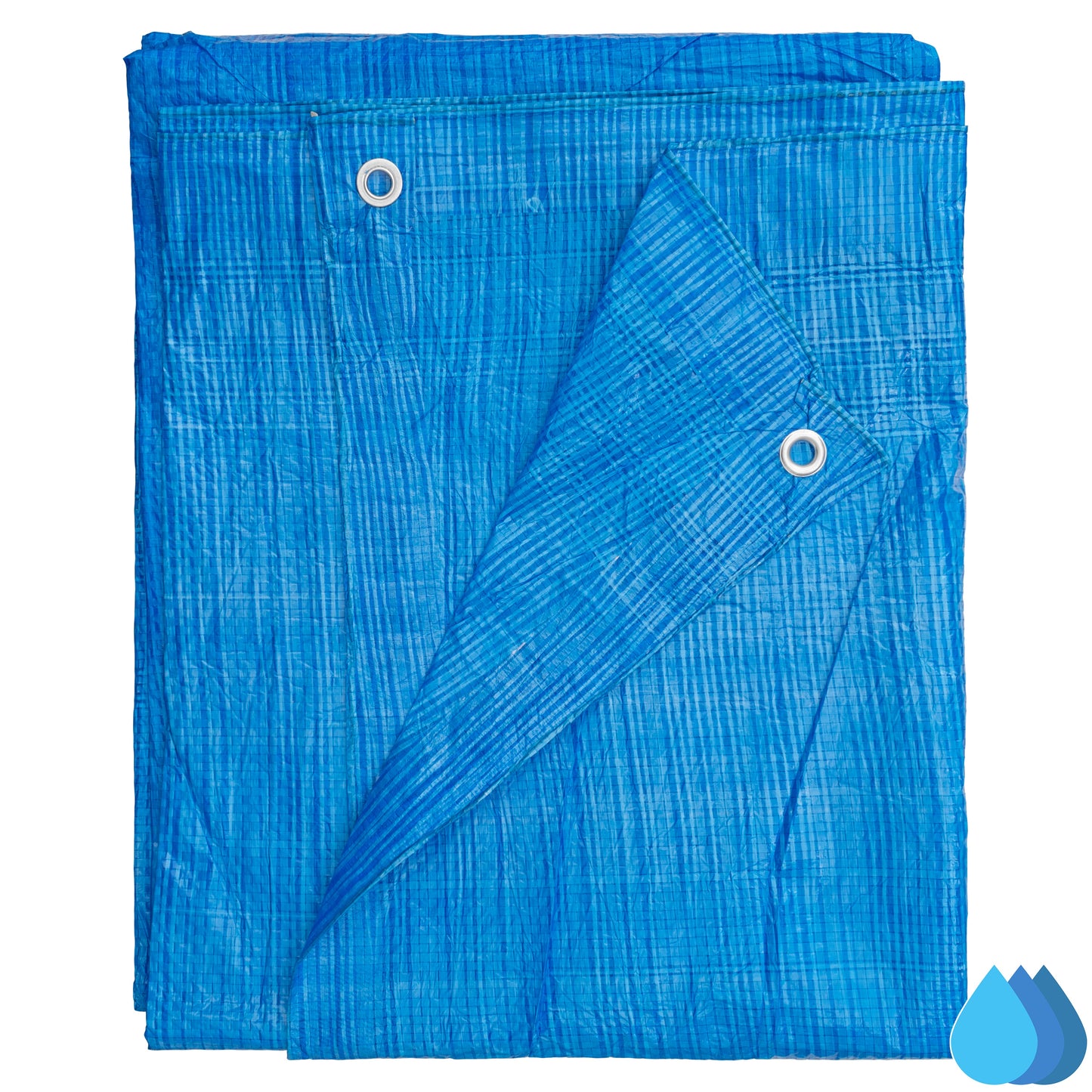 2m x 2m Blue Tarpaulins, S-Grade 50 GSM