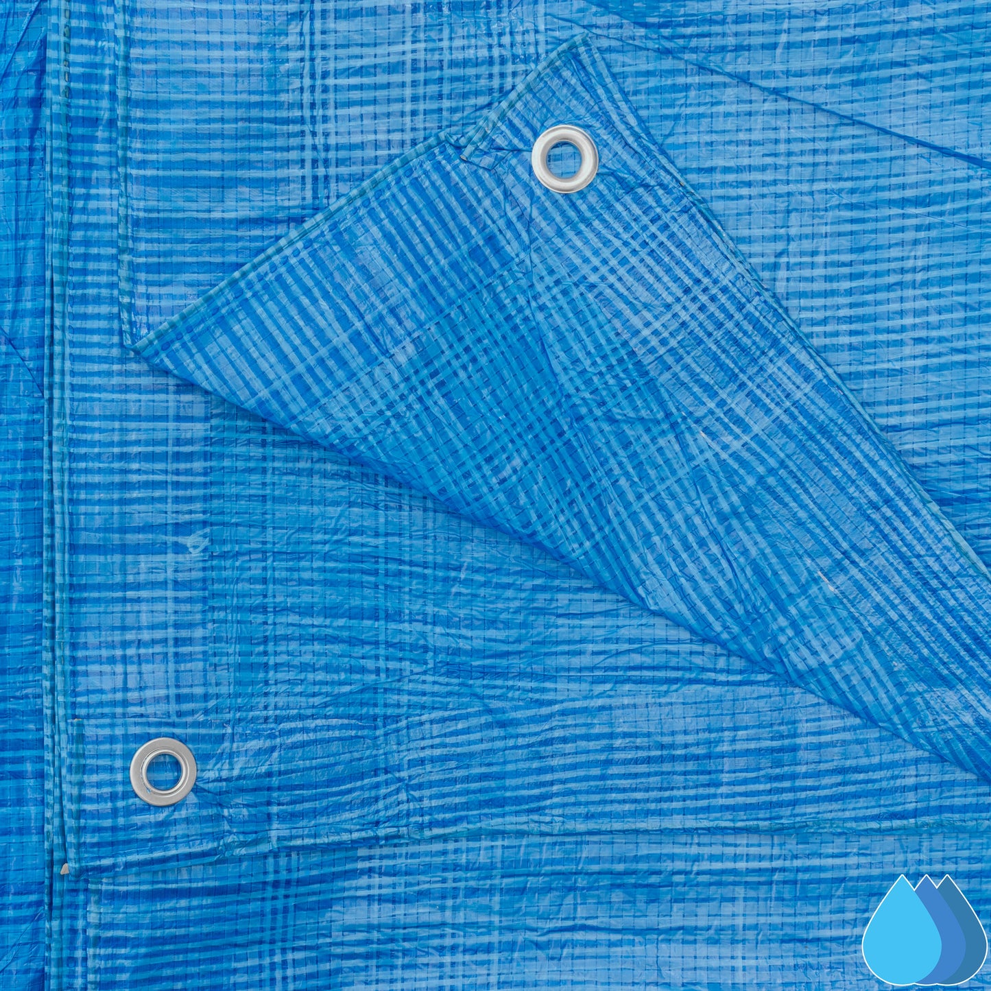 2m x 2m Blue Tarpaulins, S-Grade 50 GSM