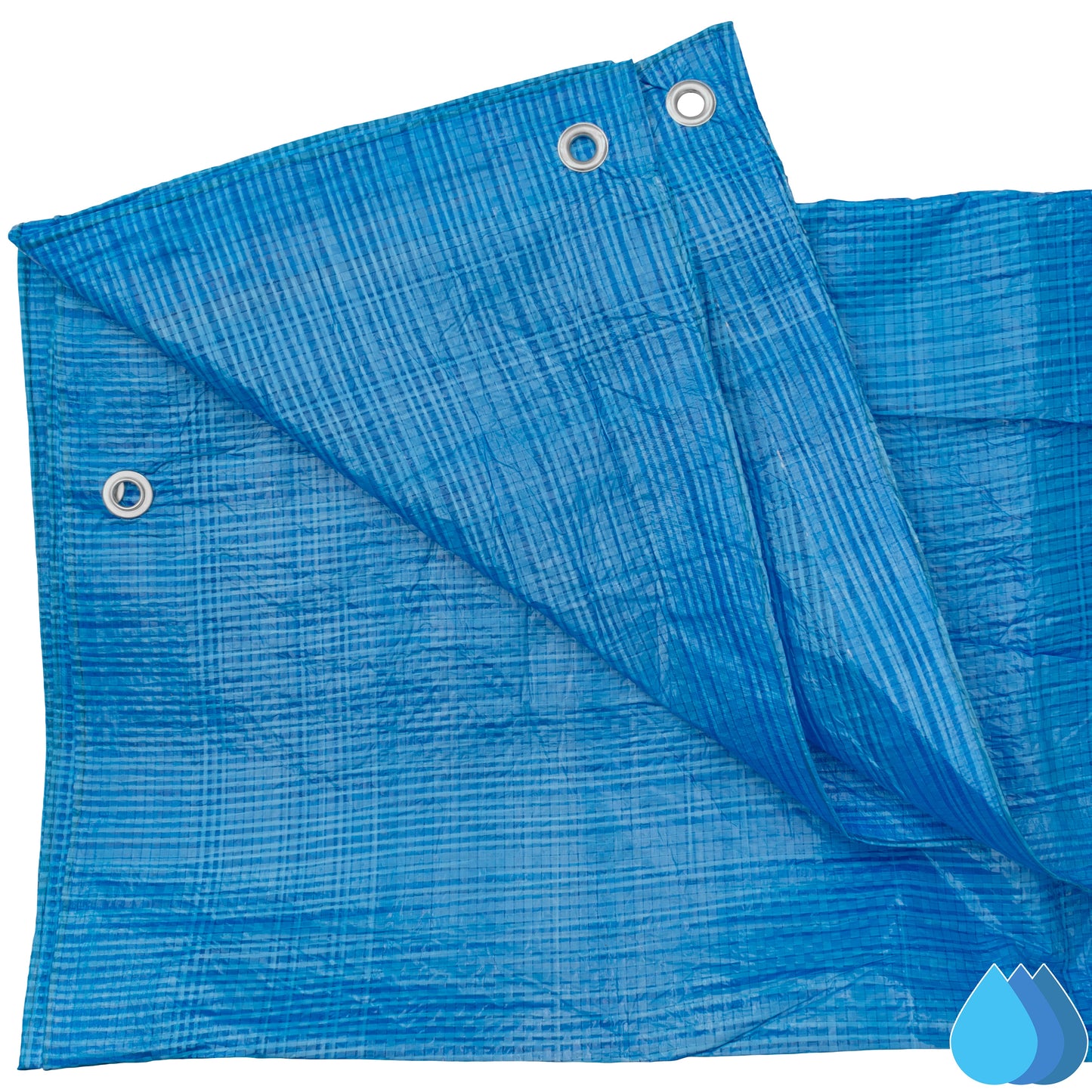 2m x 2m Blue Tarpaulins, S-Grade 50 GSM