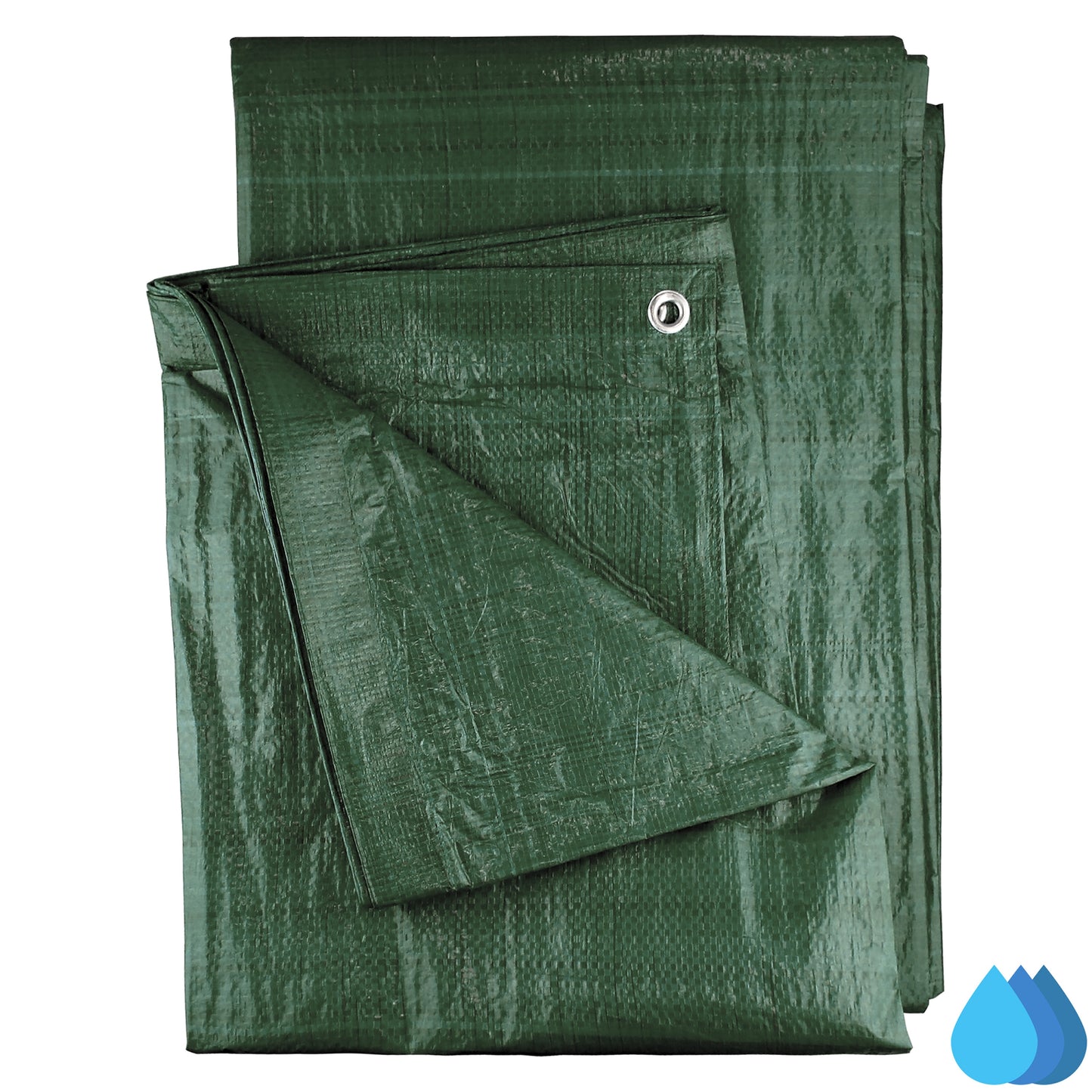 2m x 3m Green Tarpaulins, M-Grade 90 GSM