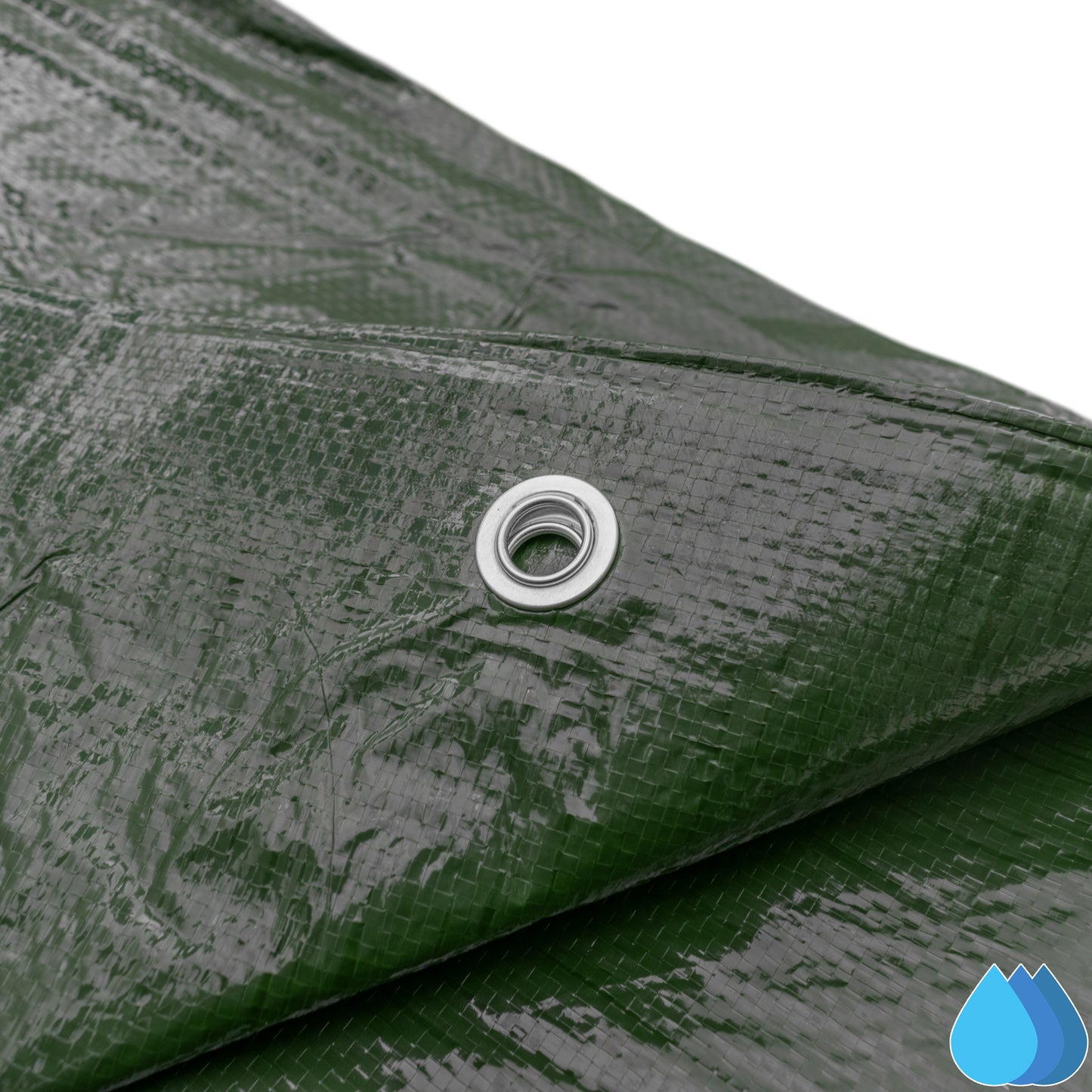 2m x 3m Green Tarpaulins, M-Grade 90 GSM