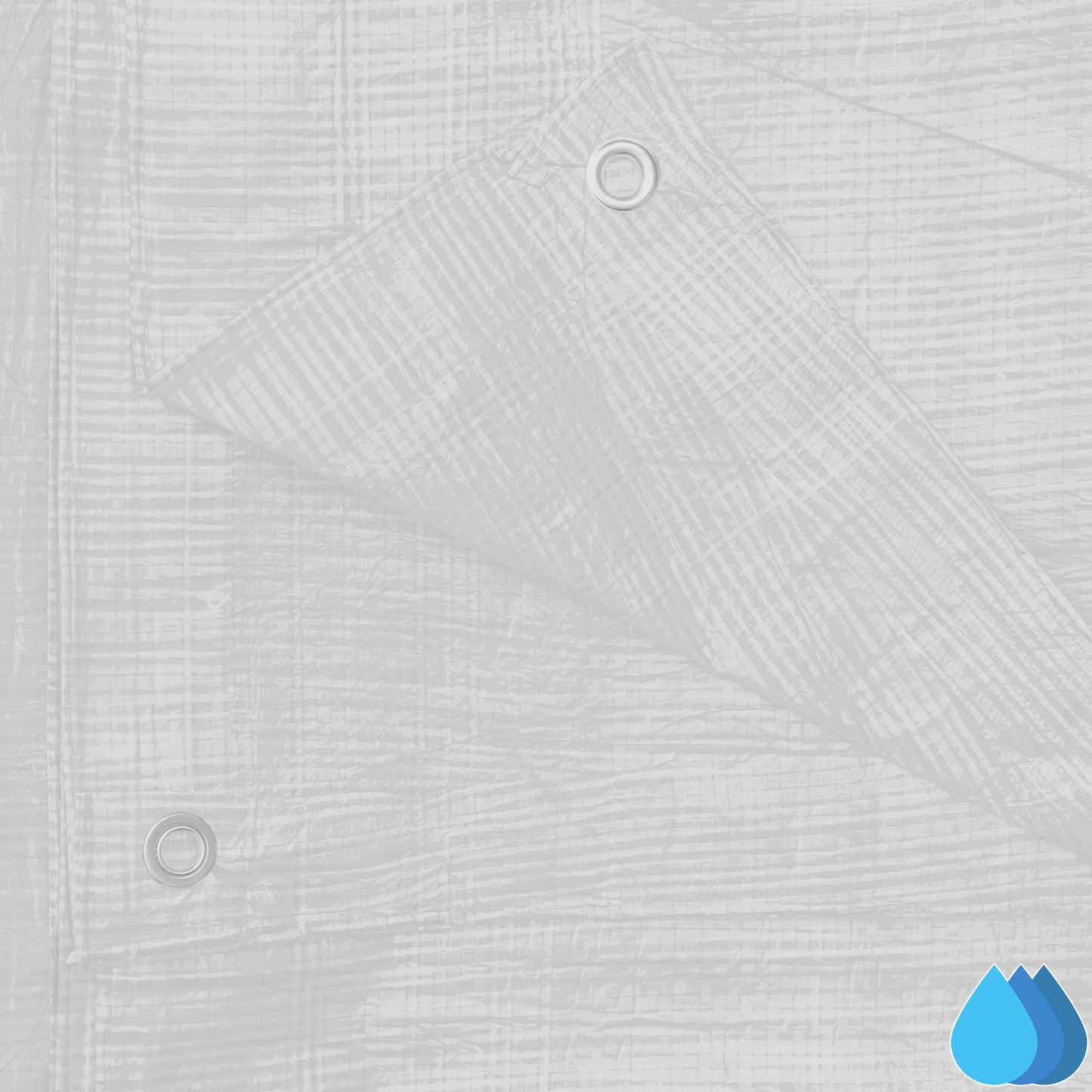 2m x 3m White Tarpaulins, M-Grade 90 GSM