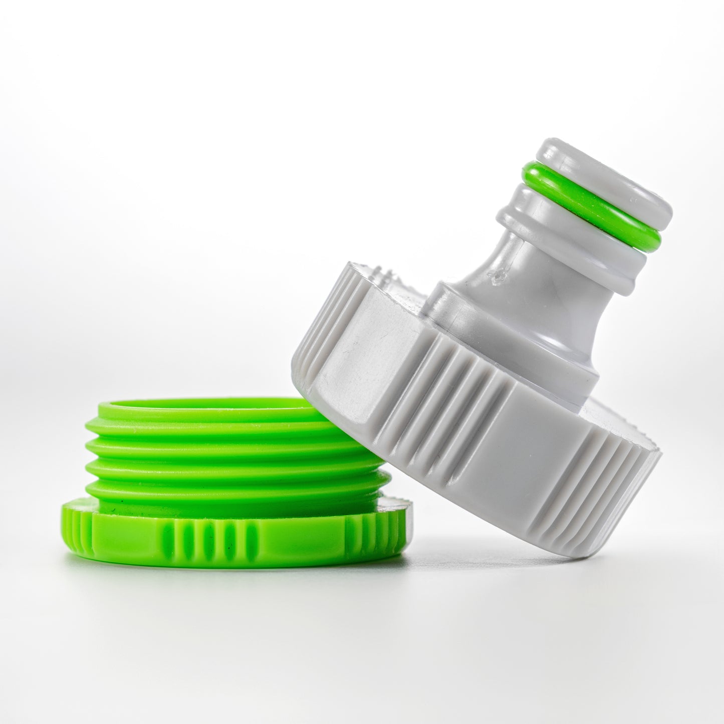 Female Tap Connector – 3/4” & 1/2” BSPF, Green & Grey