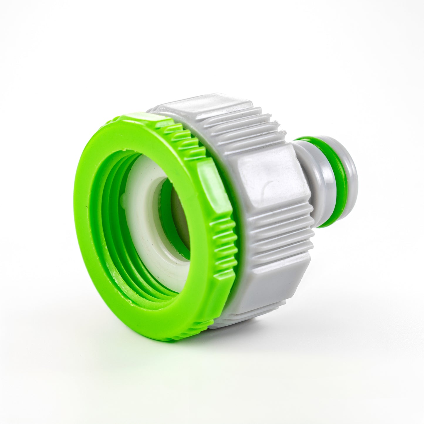 Female Tap Connector – 3/4” & 1/2” BSPF, Green & Grey