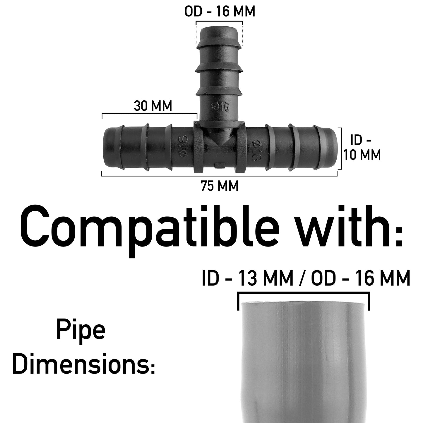 1/2" Irrigation Pipe Tee Splitter