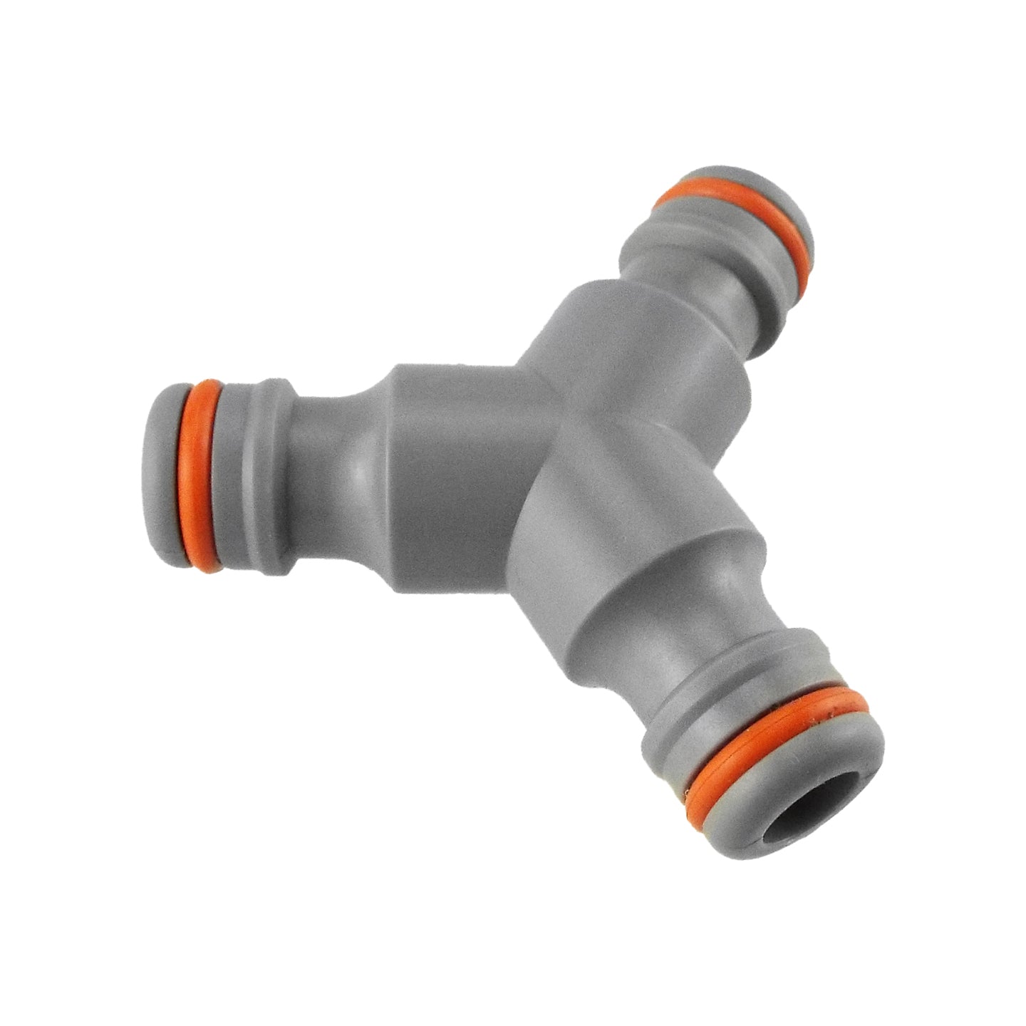 Three Way Male Quick Connector, Grey