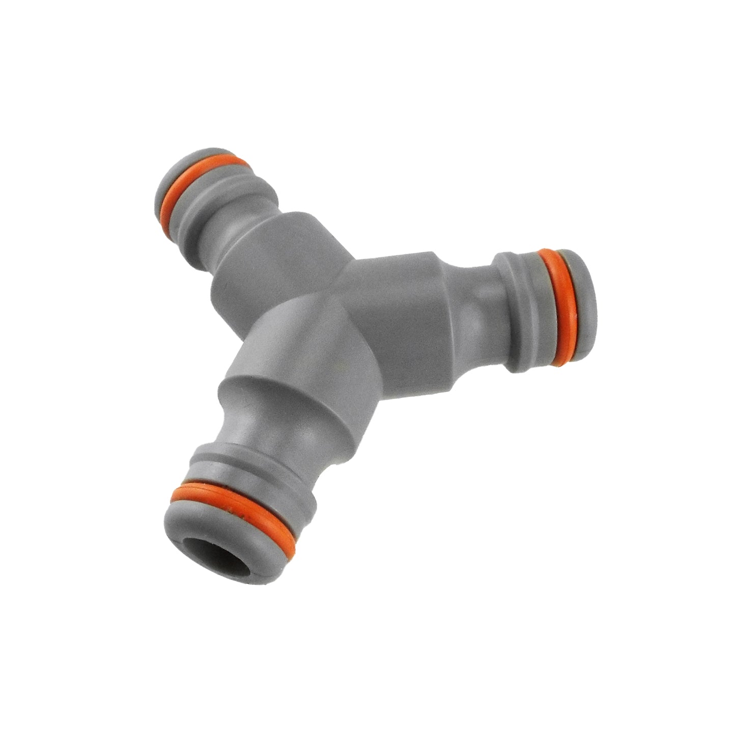 Three Way Male Quick Connector, Grey