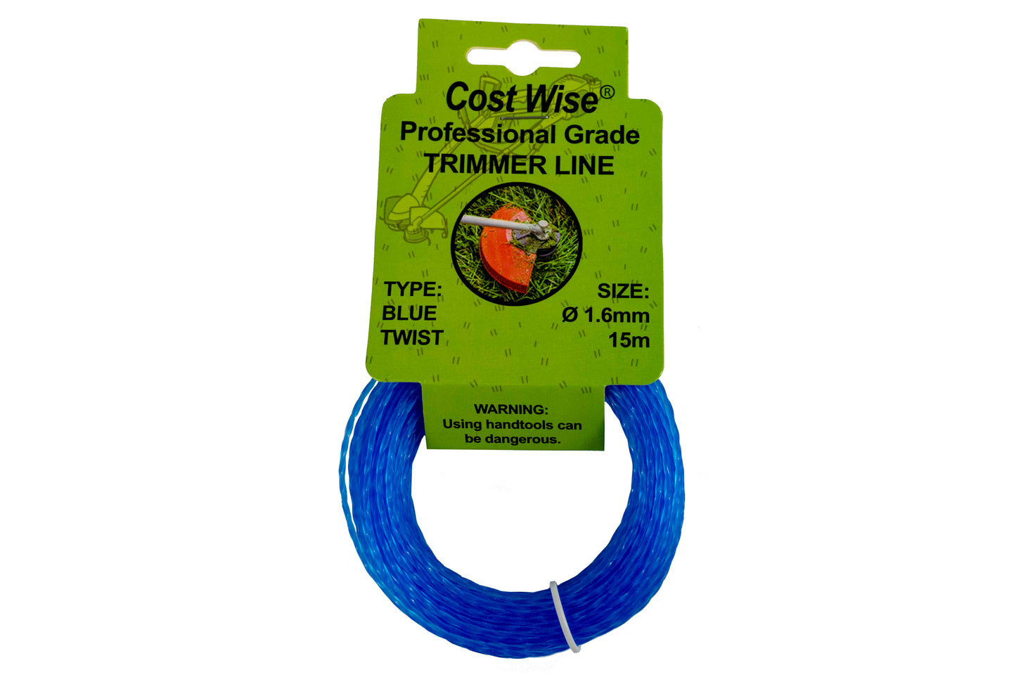 15m Twisted Blue Trimmer Line, 1.6mm