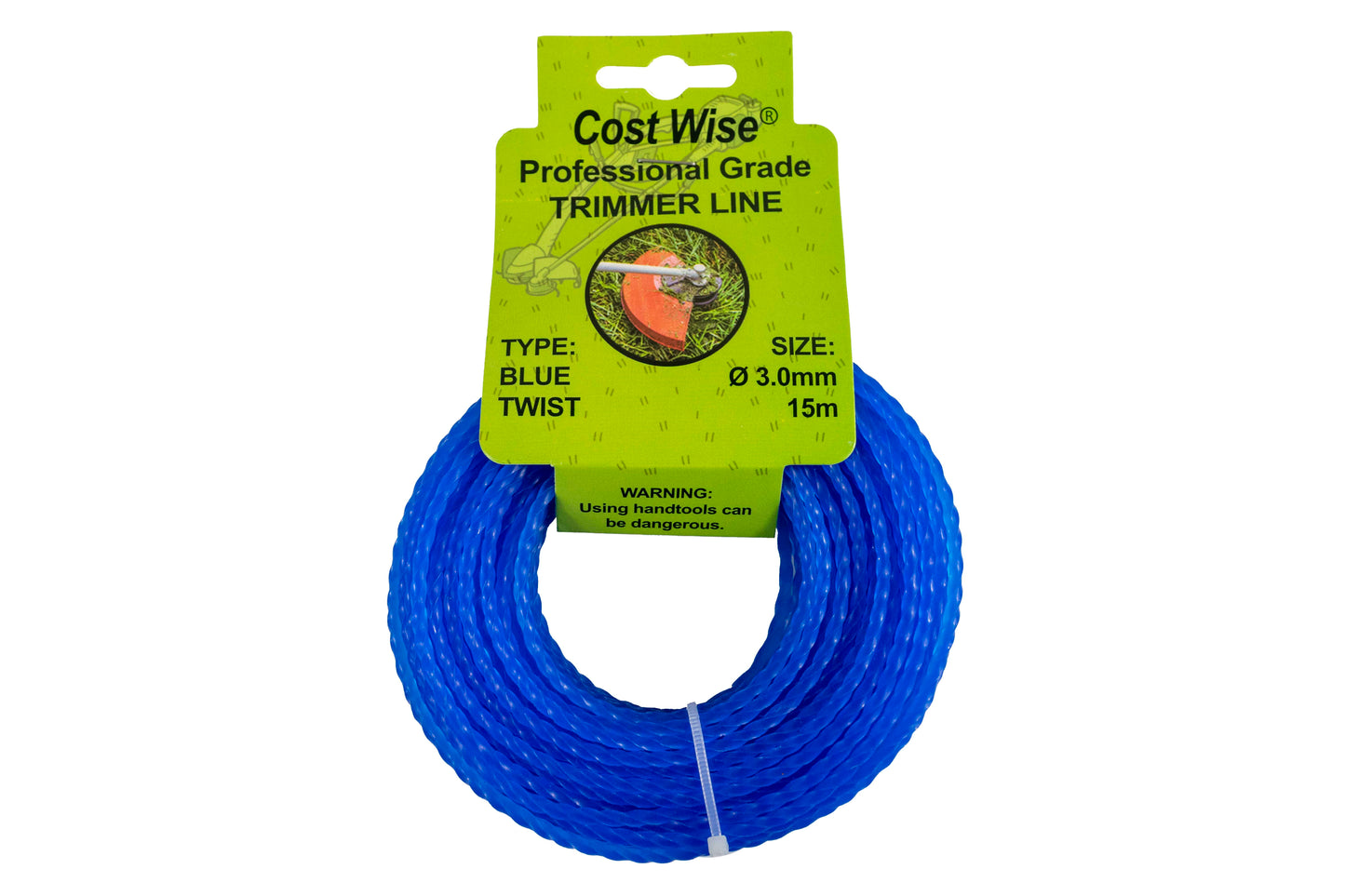 15m Twisted Blue Trimmer Line, 3mm