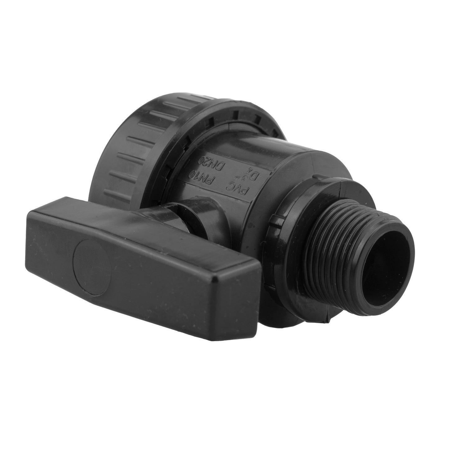 Polypropylene Single Union M-F Thread Ball Valve, 1"