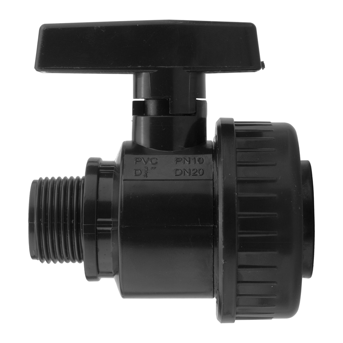 Polypropylene Single Union M-F Thread Ball Valve, 1"