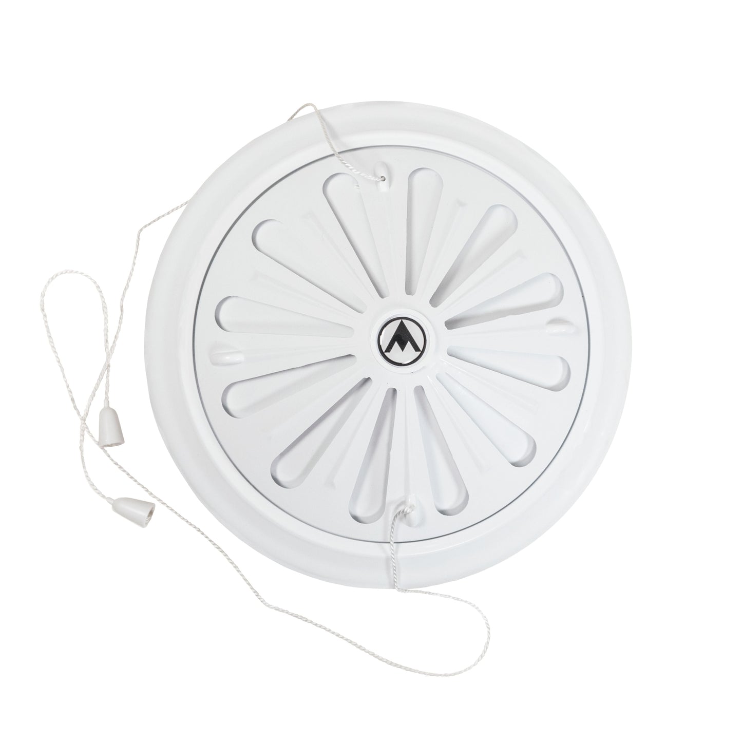 White Adjustable Round Louvre Vent, 80mm - 160mm