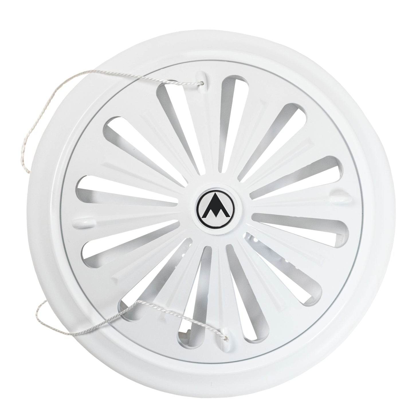 White Adjustable Round Louvre Vent, 80mm - 160mm