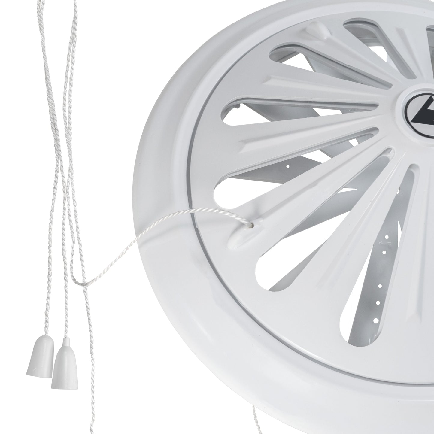 White Adjustable Round Louvre Vent, 80mm - 160mm