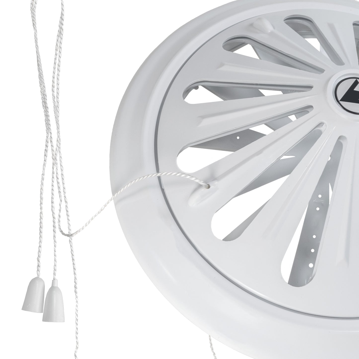 White Adjustable Round Louvre Vent, 80mm - 160mm