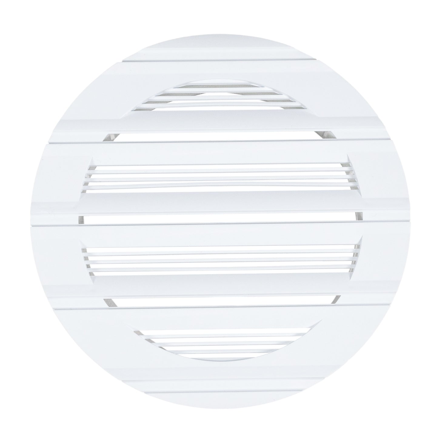 White Round Bella Louvre Vent, 125mm