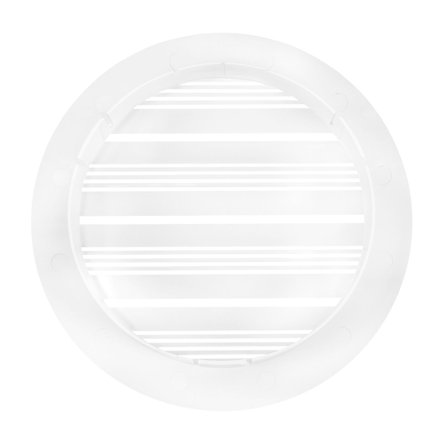 White Round Bella Louvre Vent, 150mm