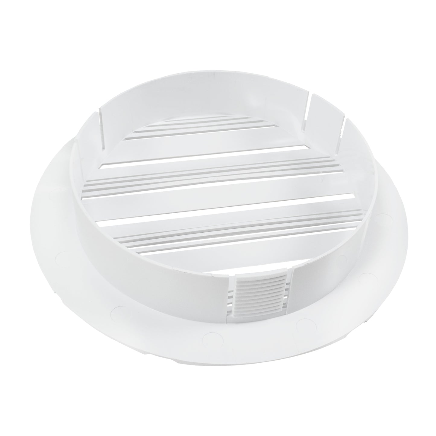 White Round Bella Louvre Vent, 150mm