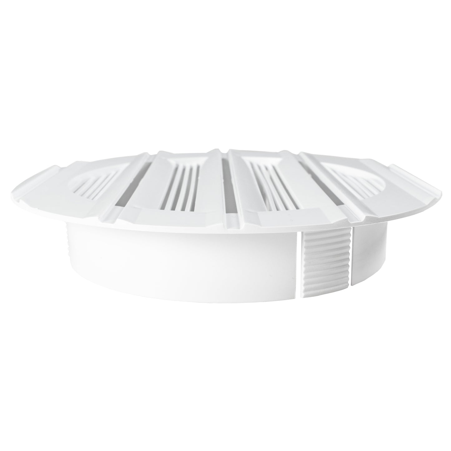 White Round Bella Louvre Vent, 150mm