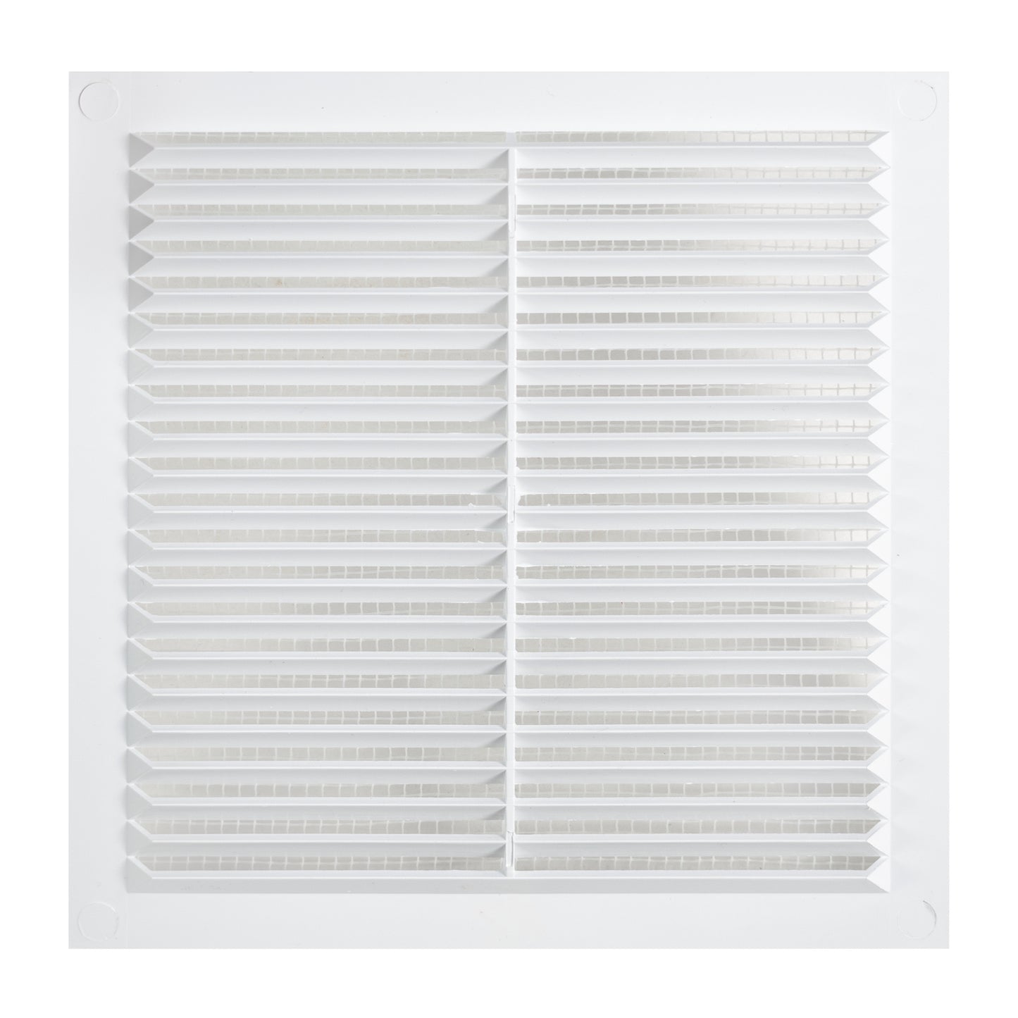 White Louvre Vent with Fly Screen, 140mm x 140mm