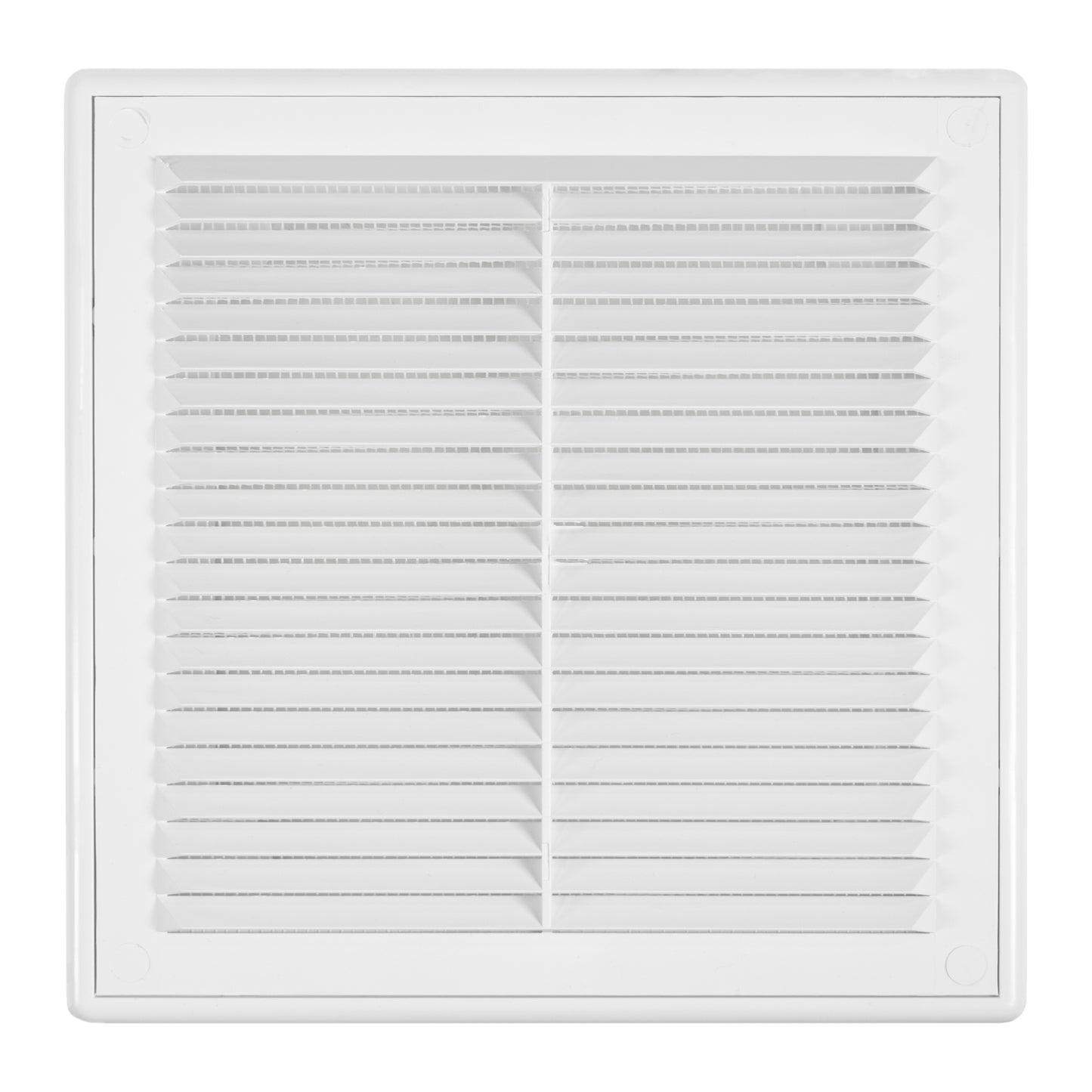 White Louvre Vent with Fly Screen, 150mm x 150mm