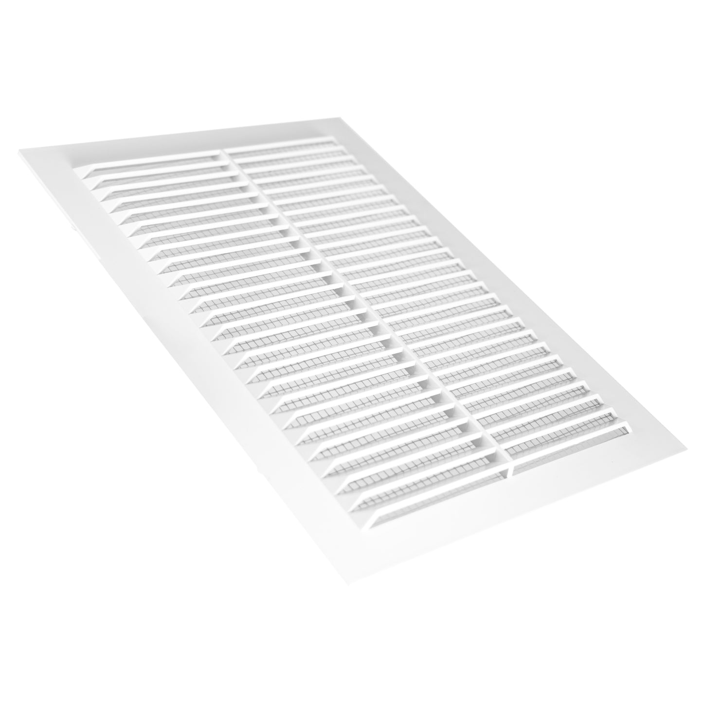 White Louvre Vent with Fly Screen, 240mm x 170mm