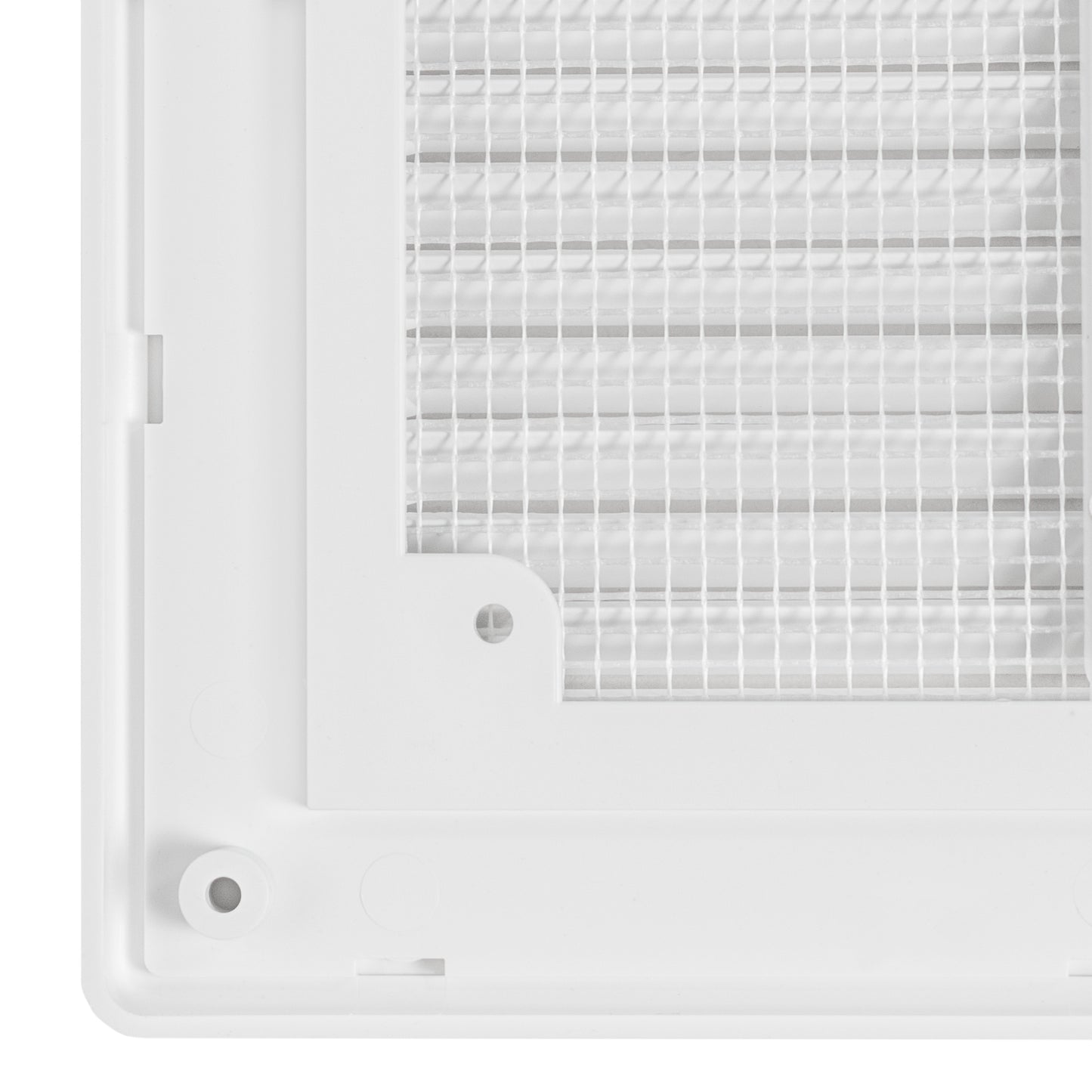 White Louvre Vent with Fly Screen, 180mm x 250mm