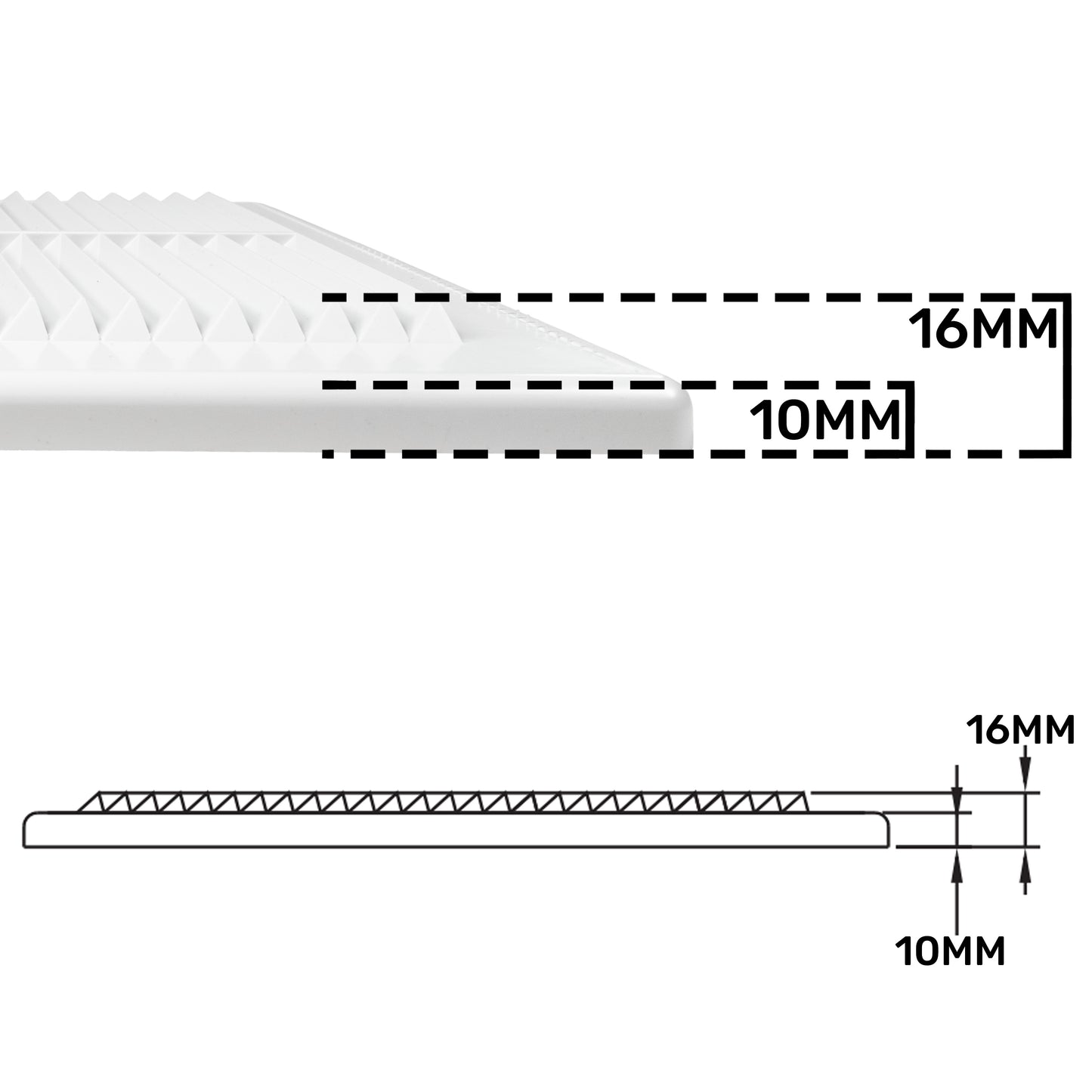 White Louvre Vent with Fly Screen, 180mm x 250mm