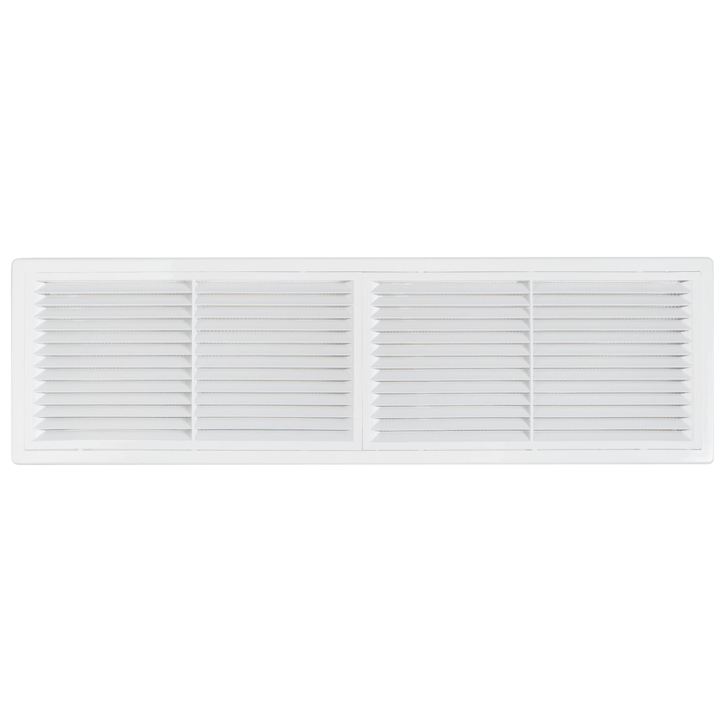 White Louvre Vent with Fly Screen, 430mm x 110mm