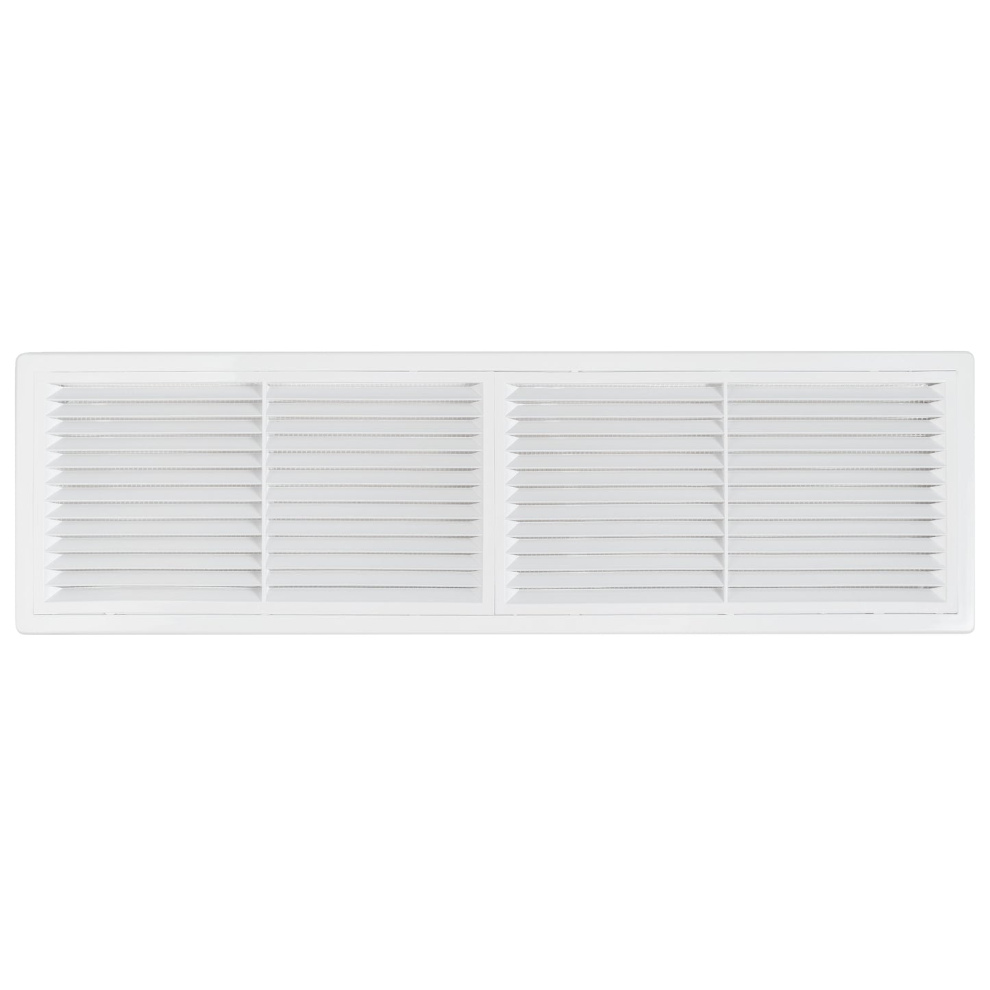 White Louvre Vent with Fly Screen, 430mm x 110mm