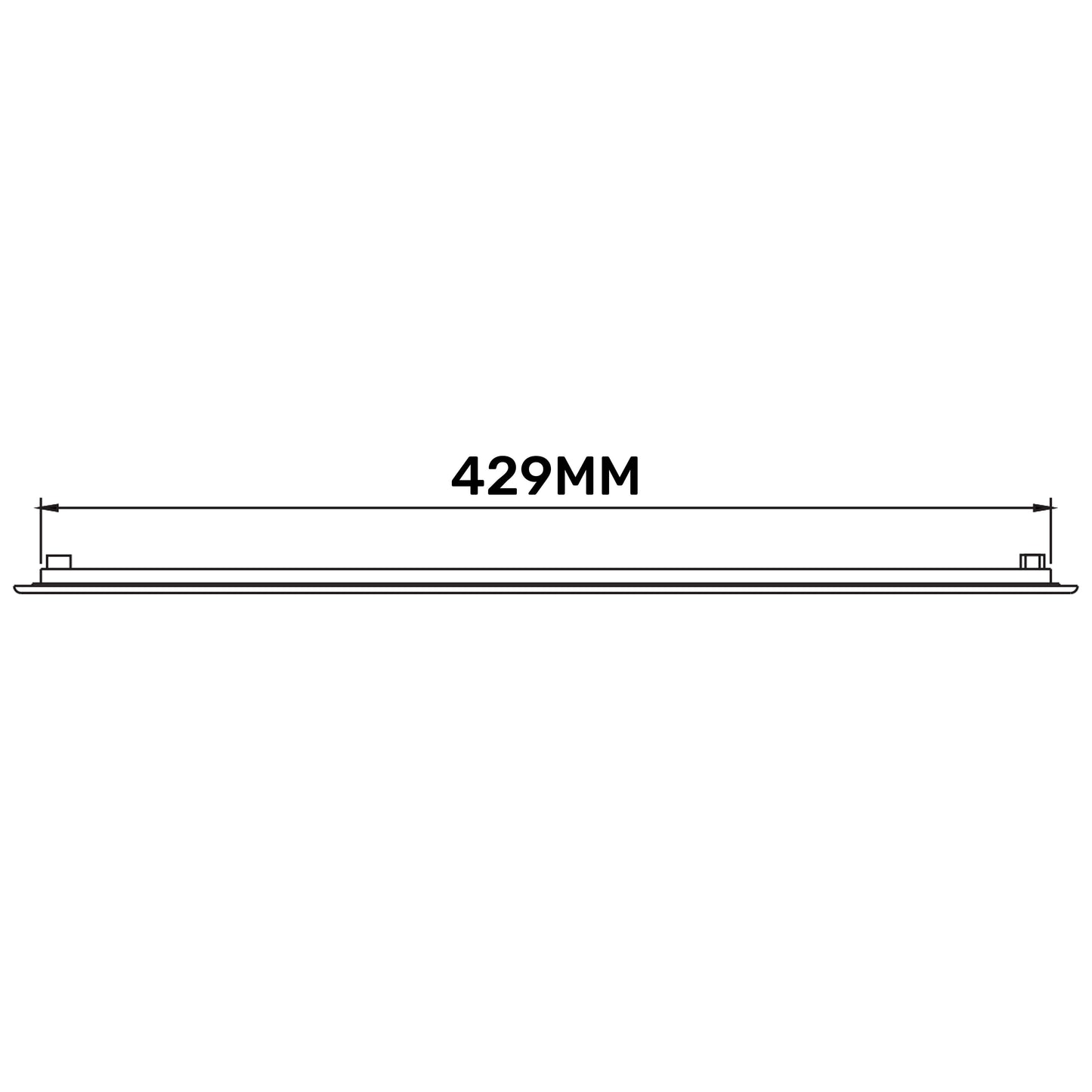 White Louvre Vent with Fly Screen, 430mm x 110mm
