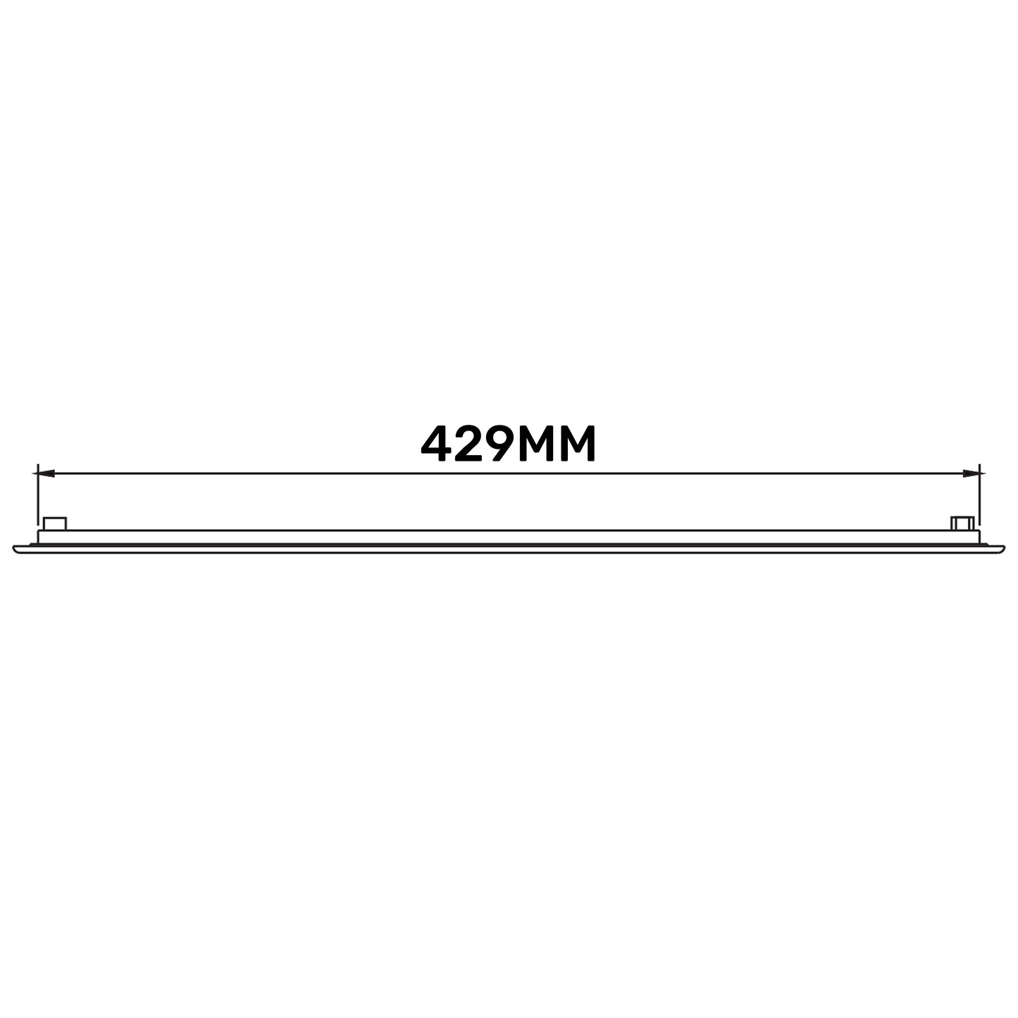 White Louvre Vent with Fly Screen, 430mm x 110mm
