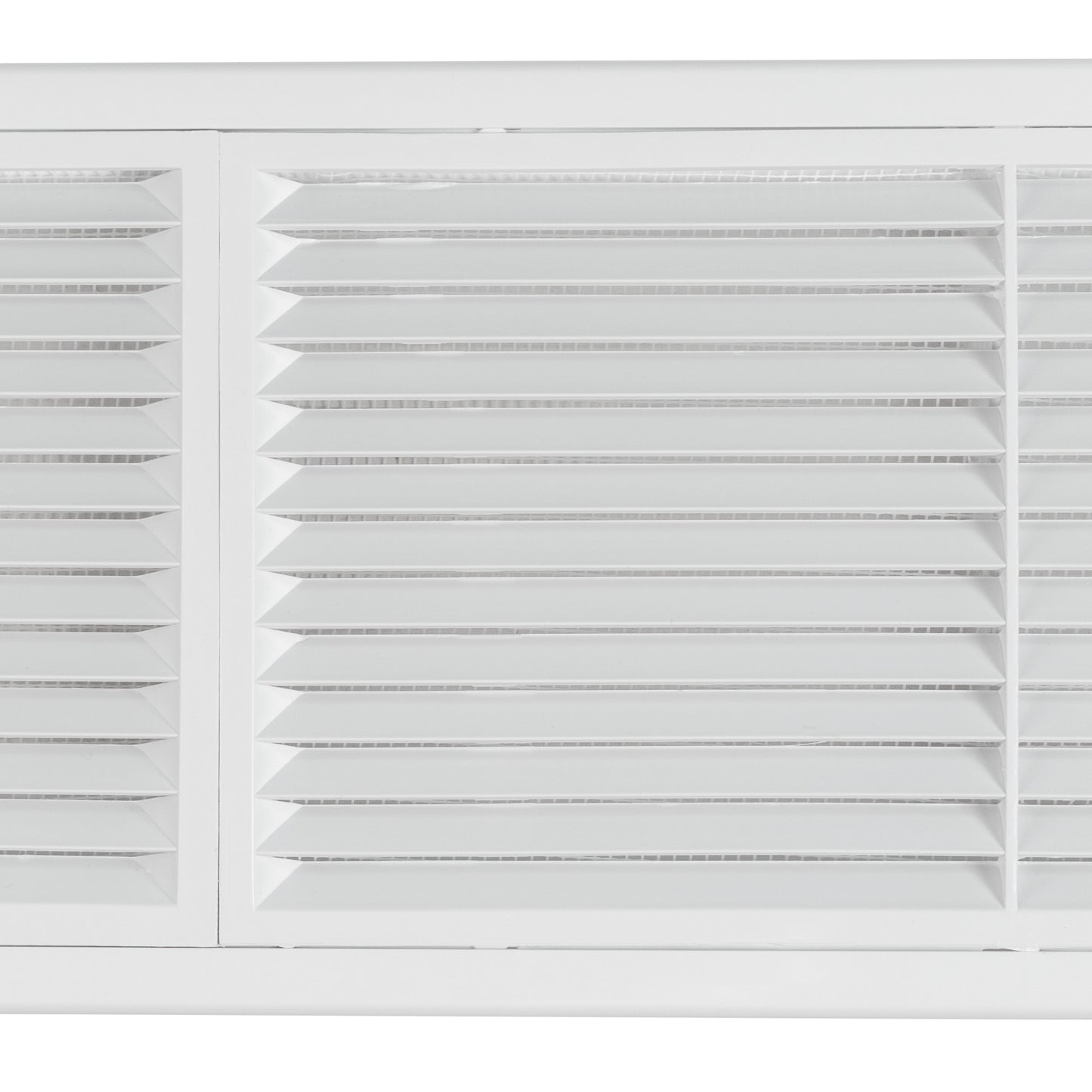White Louvre Vent with Fly Screen, 430mm x 110mm