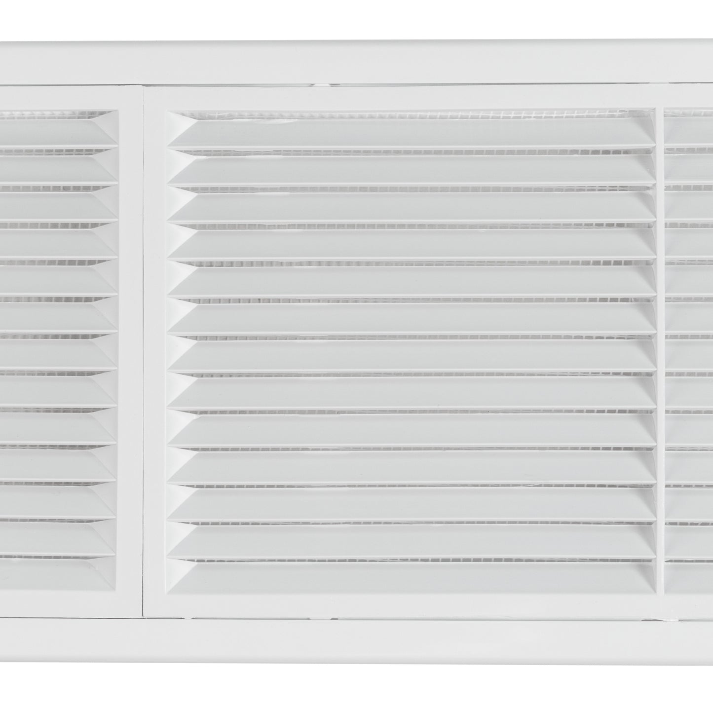 White Louvre Vent with Fly Screen, 430mm x 110mm