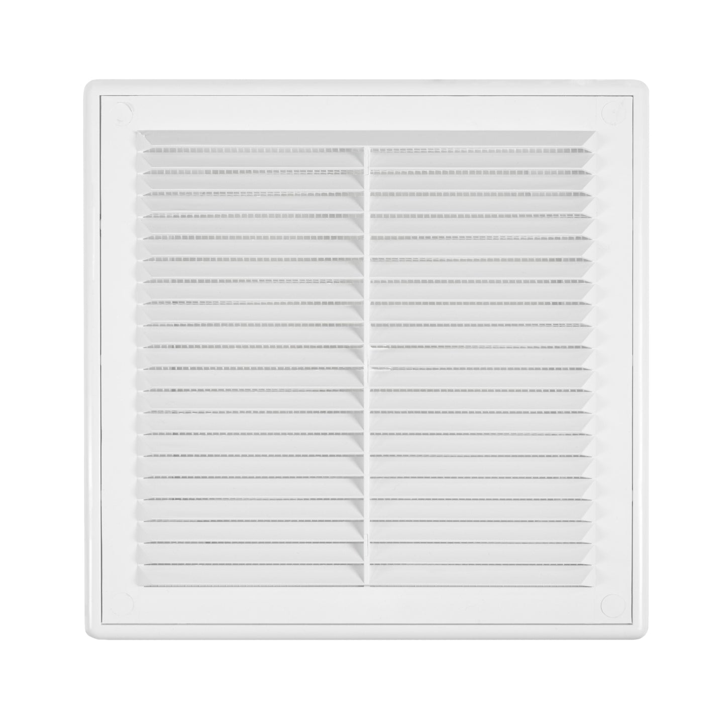White Louvre Vent with Fly Screen, 210mm x 210mm