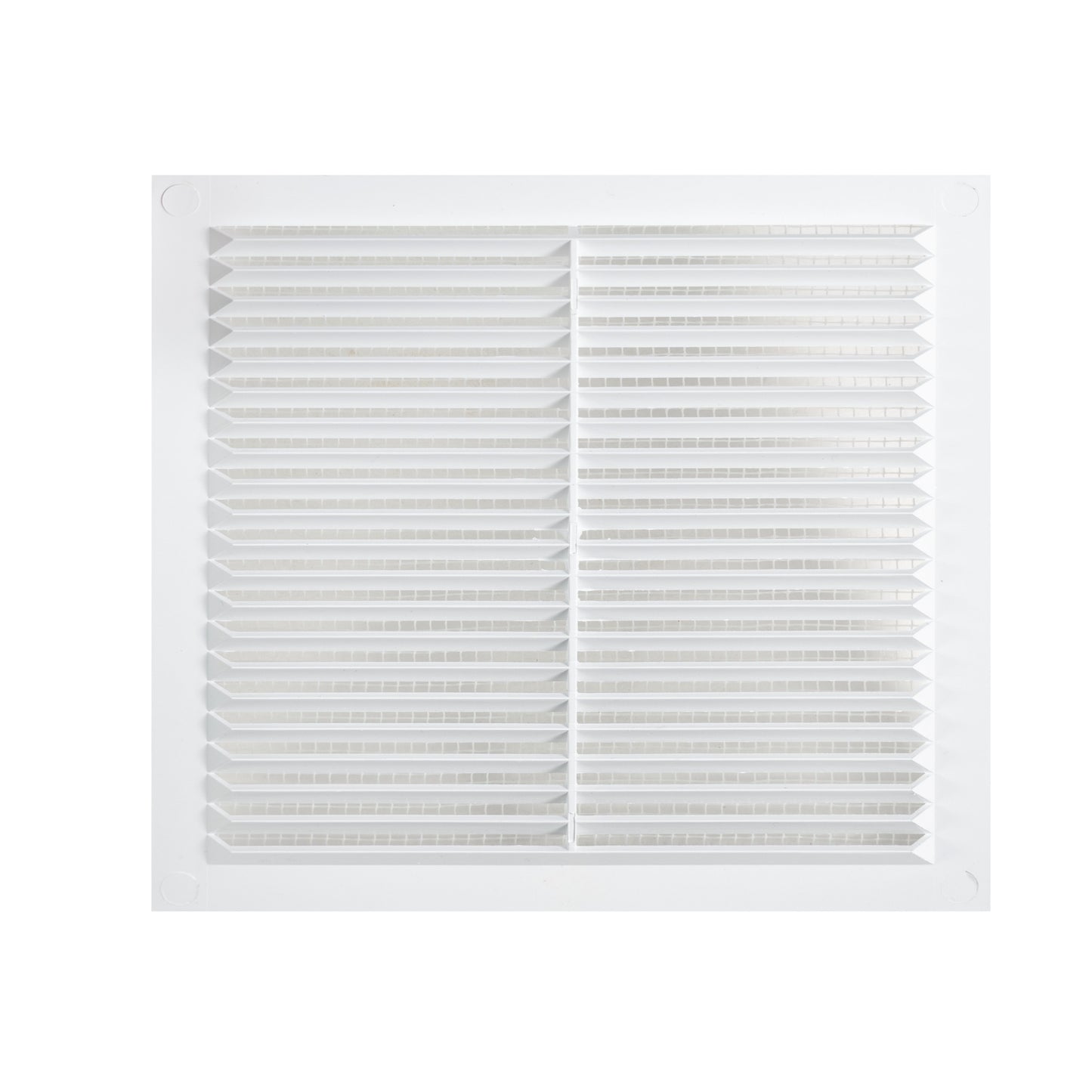 White Louvre Vent with Fly Screen, 235mm x 235mm