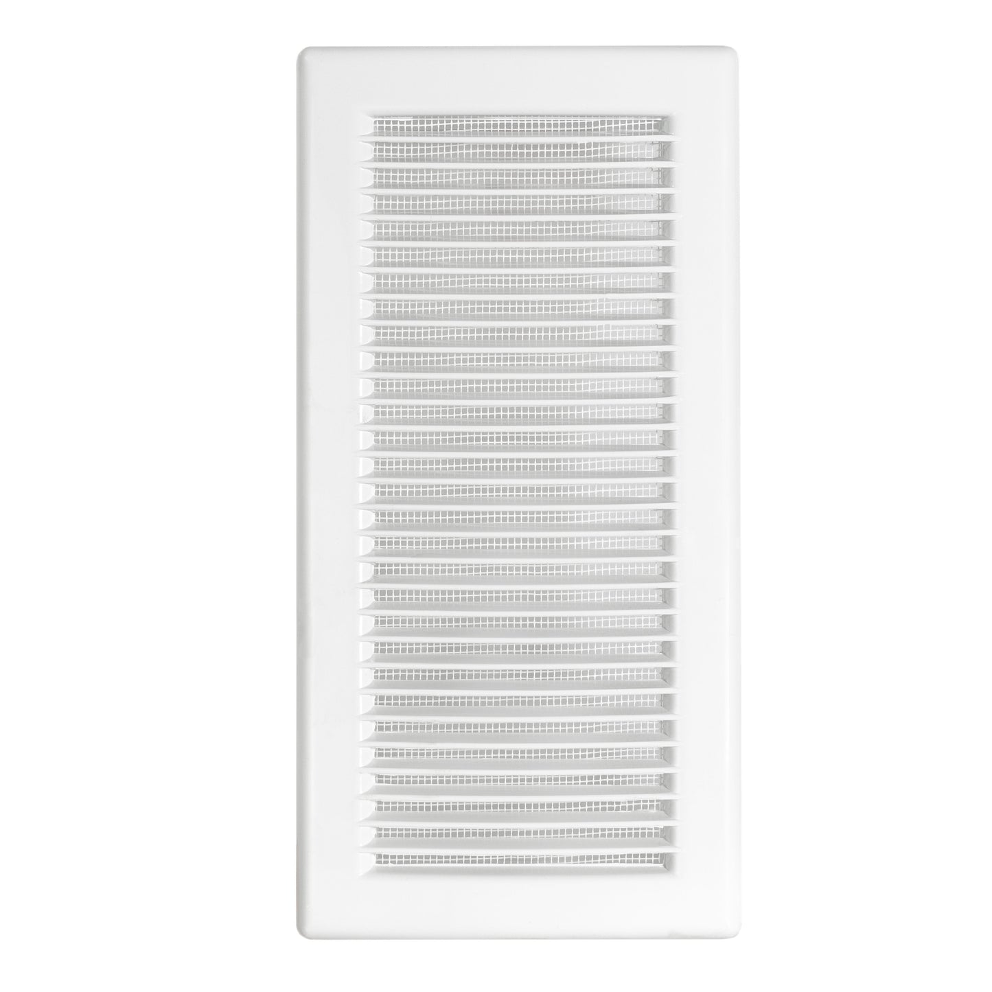 Luxury White Duo Smart Louvre Vent with Fly Mesh, 90mm x 240mm
