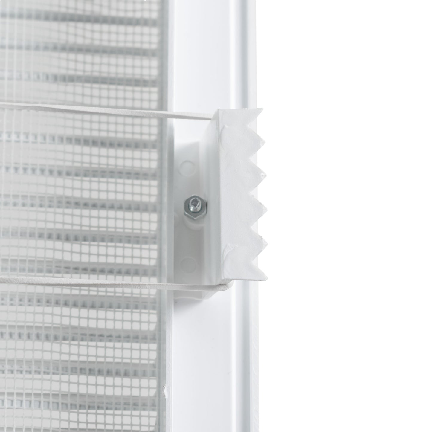 Luxury White Duo Smart Louvre Vent with Fly Mesh, 90mm x 240mm
