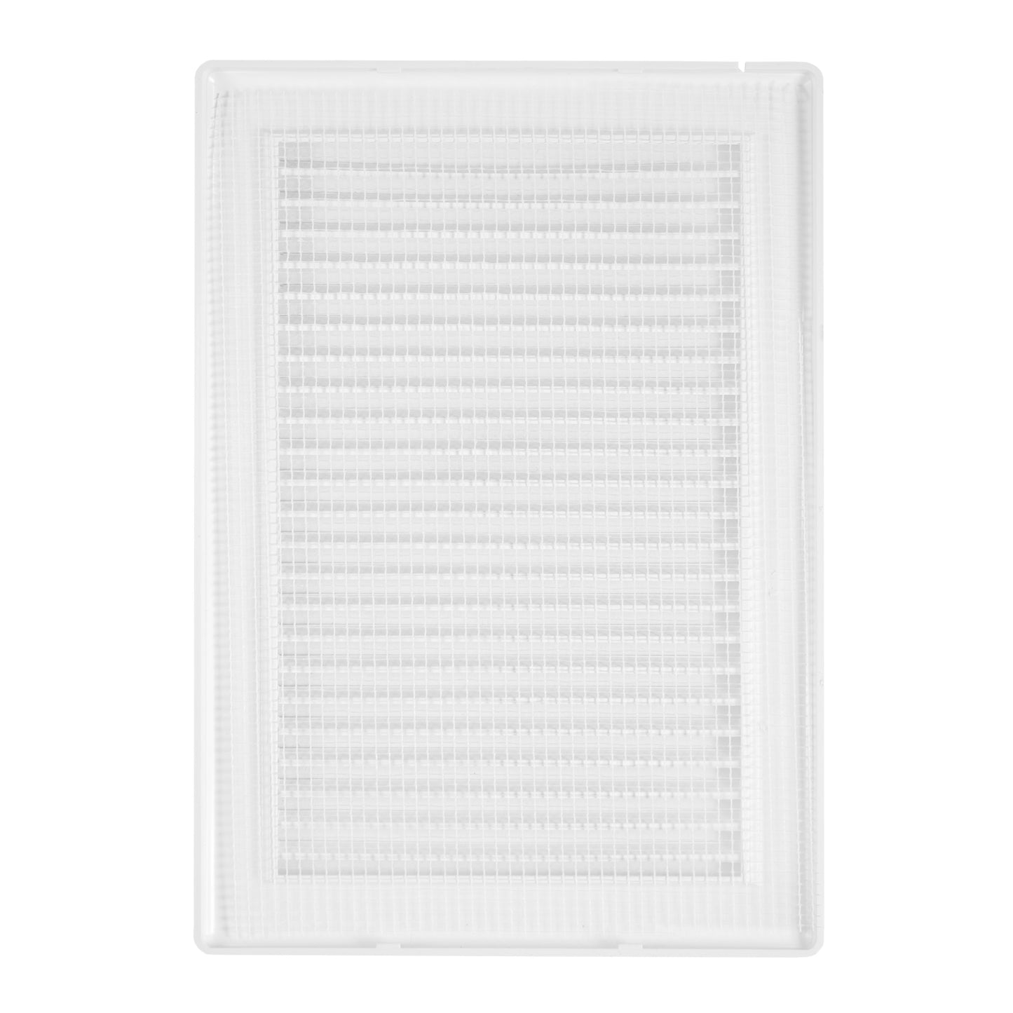 Luxury White Duo Smart Louvre Vent with Fly Mesh, 140mm x 210mm