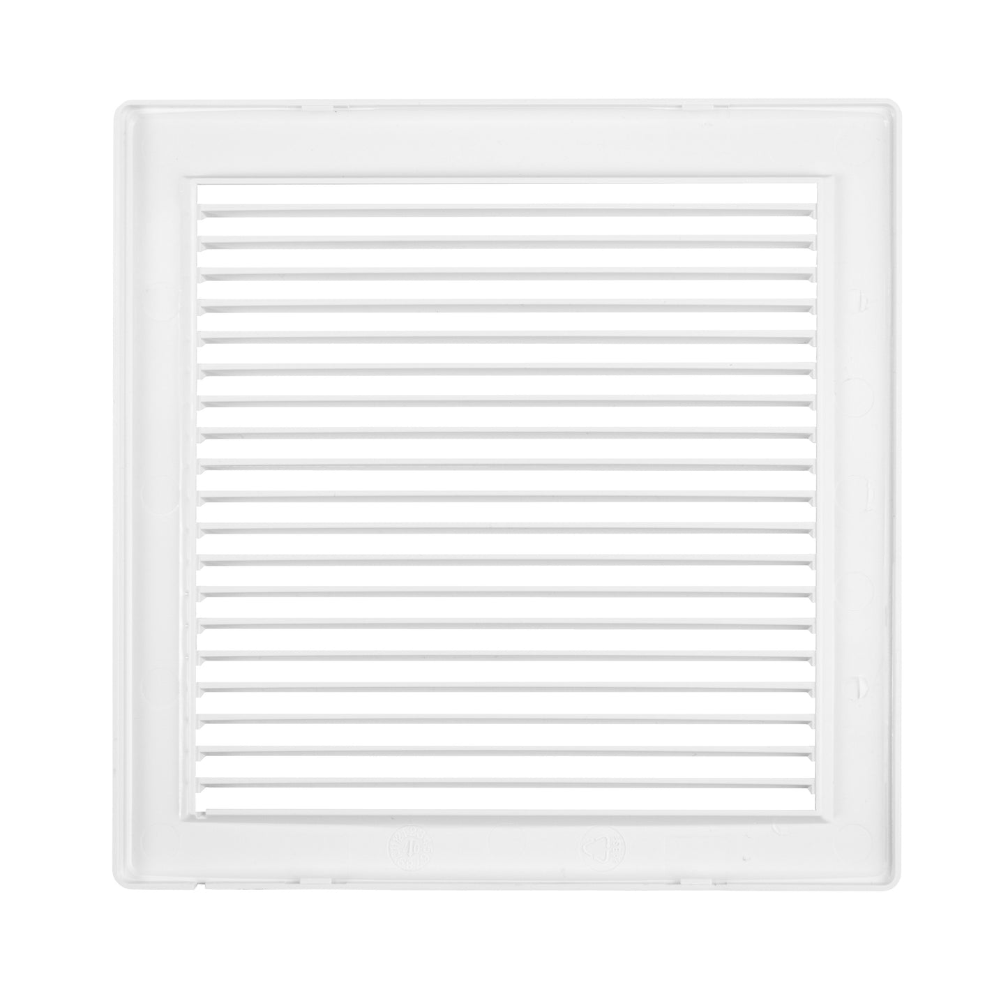 Luxury White Duo Smart Louvre Vent with Fly Mesh, 100mm x 100mm