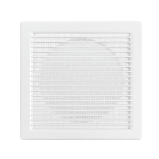 Luxury White Duo Smart Louvre Vent with Fly Mesh, 150mm x 150mm