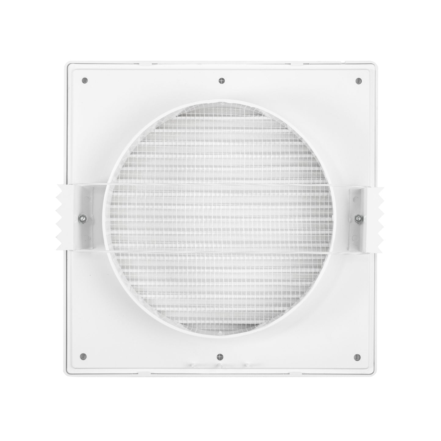 Luxury White Duo Smart Louvre Vent with Fly Mesh, 150mm x 150mm