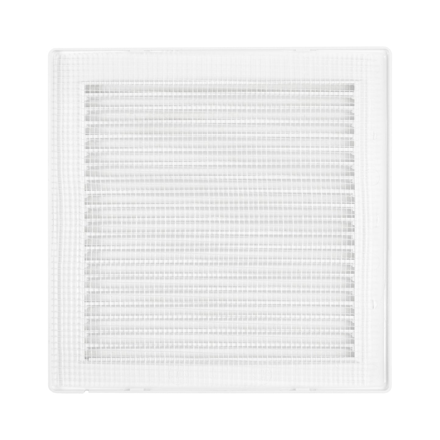 Luxury White Duo Smart Louvre Vent with Fly Mesh, 150mm x 150mm