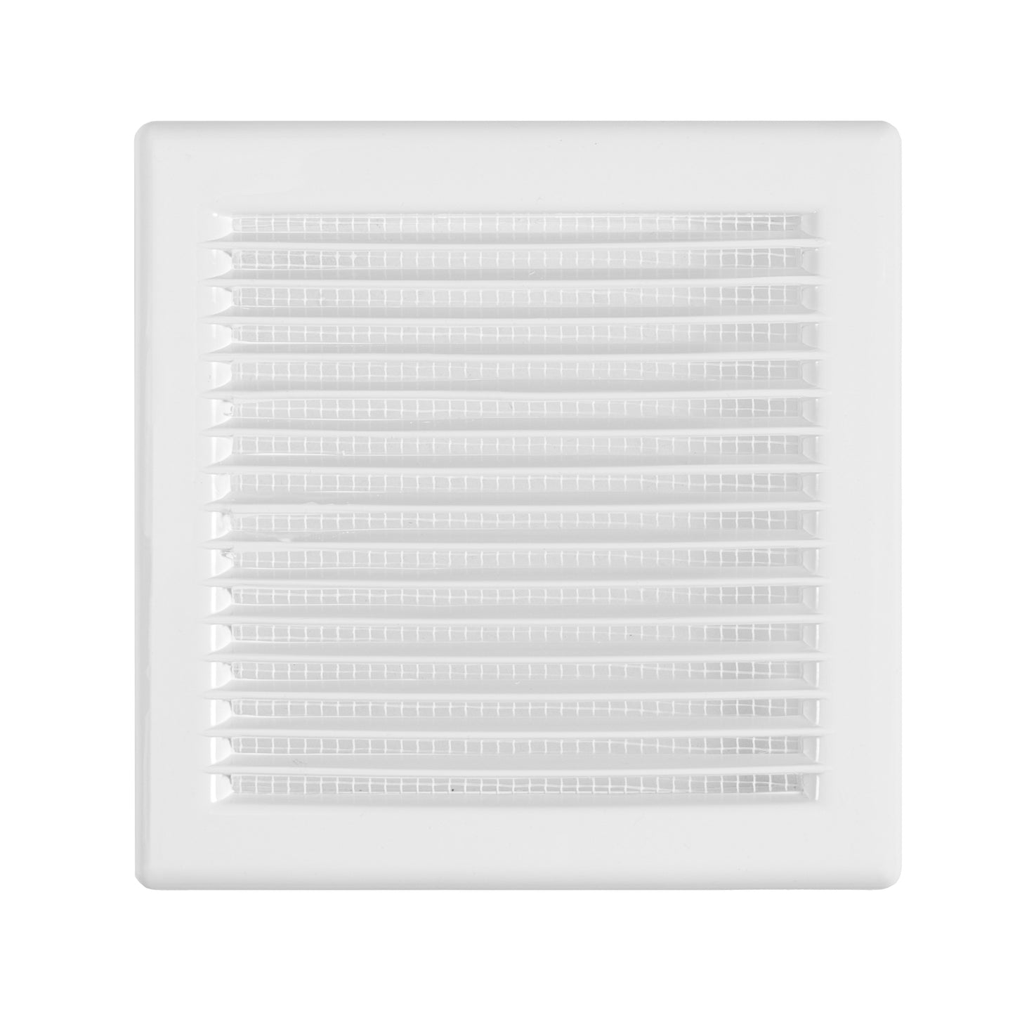 Luxury White Duo Smart Louvre Vent with Fly Mesh, 135mm x 135mm