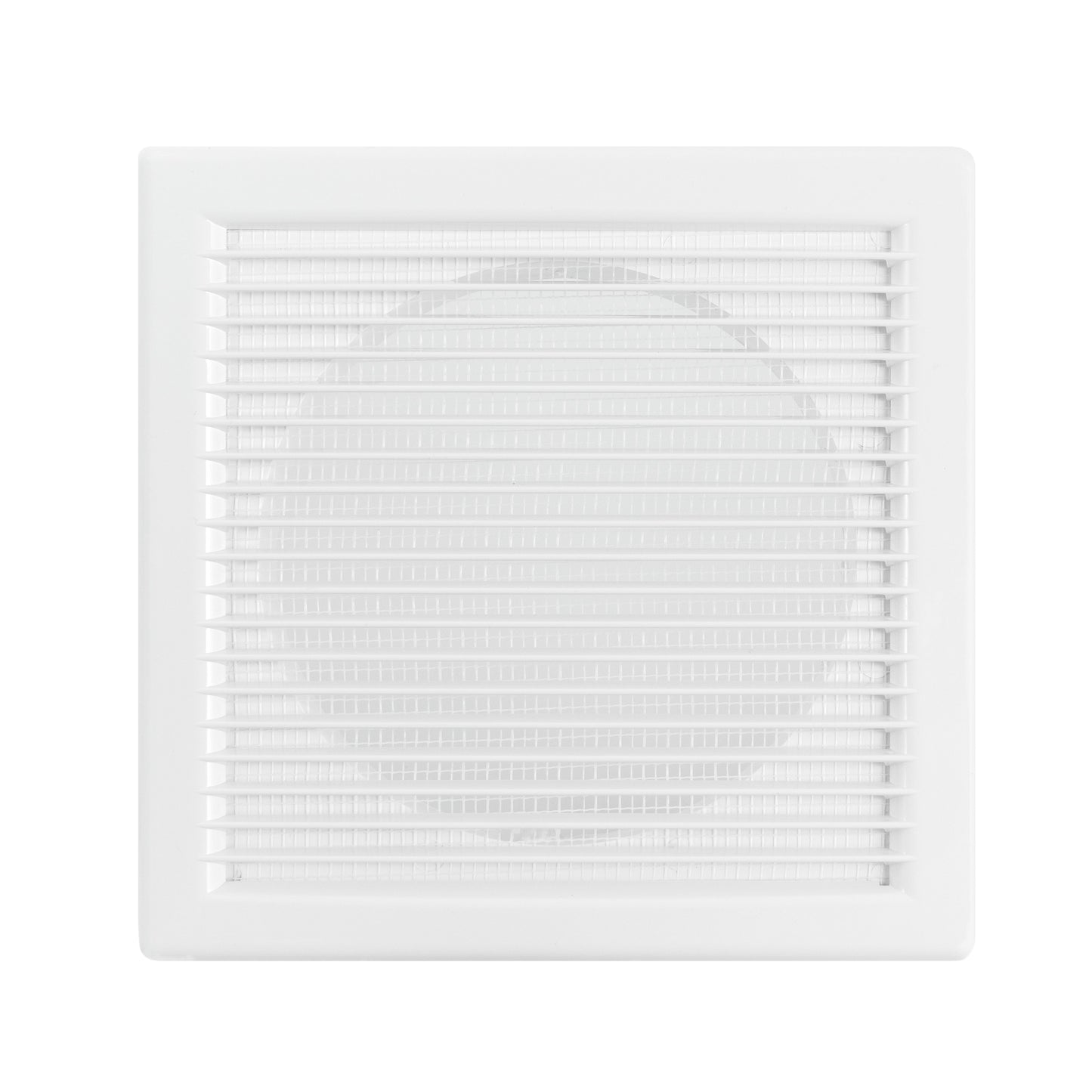 Luxury White Duo Smart Louvre Vent with Fly Mesh, 125mm x 125mm