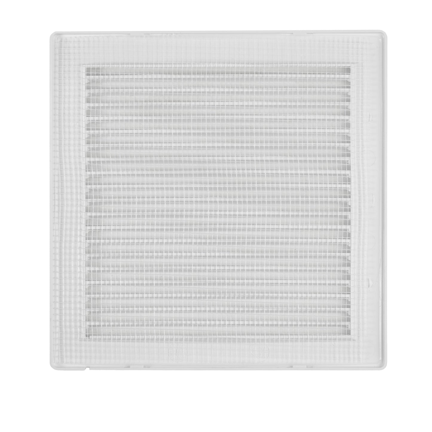 Luxury White Duo Smart Louvre Vent with Fly Mesh, 125mm x 125mm