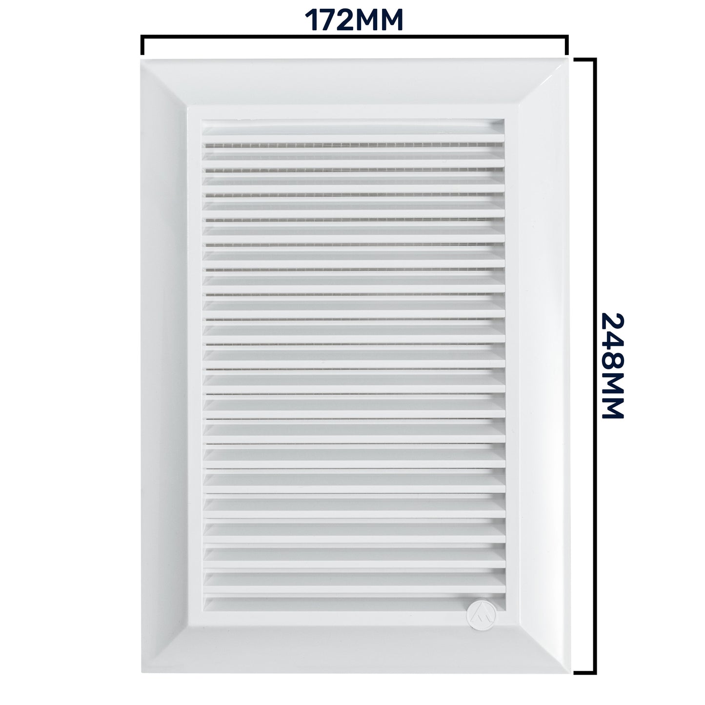 White Duo Smart Louvre Vent with Fly Mesh, 140mm x 210mm