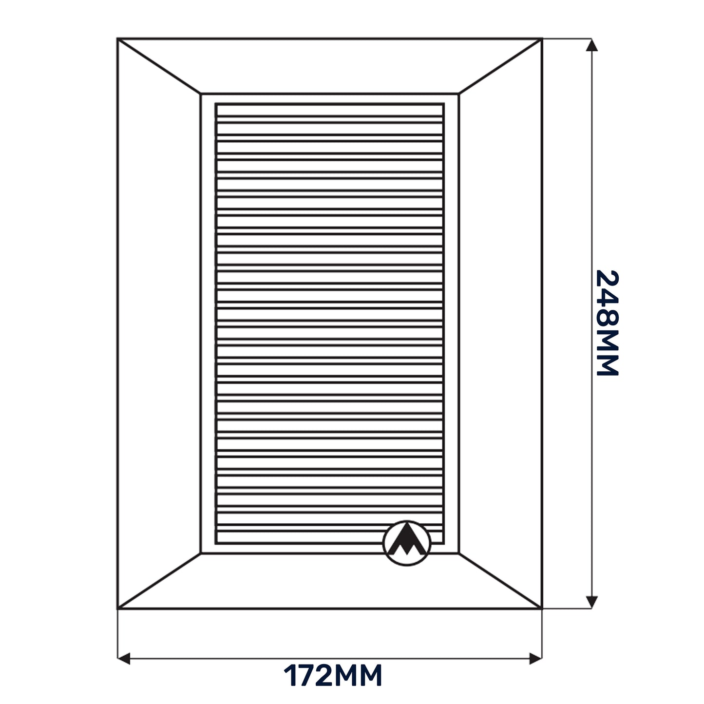 White Duo Smart Louvre Vent with Fly Mesh, 140mm x 210mm